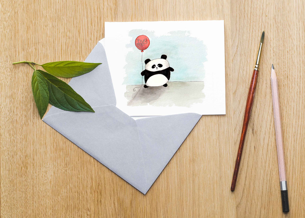 Panda + Balloon Card