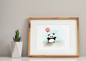 Hug Me Panda Print